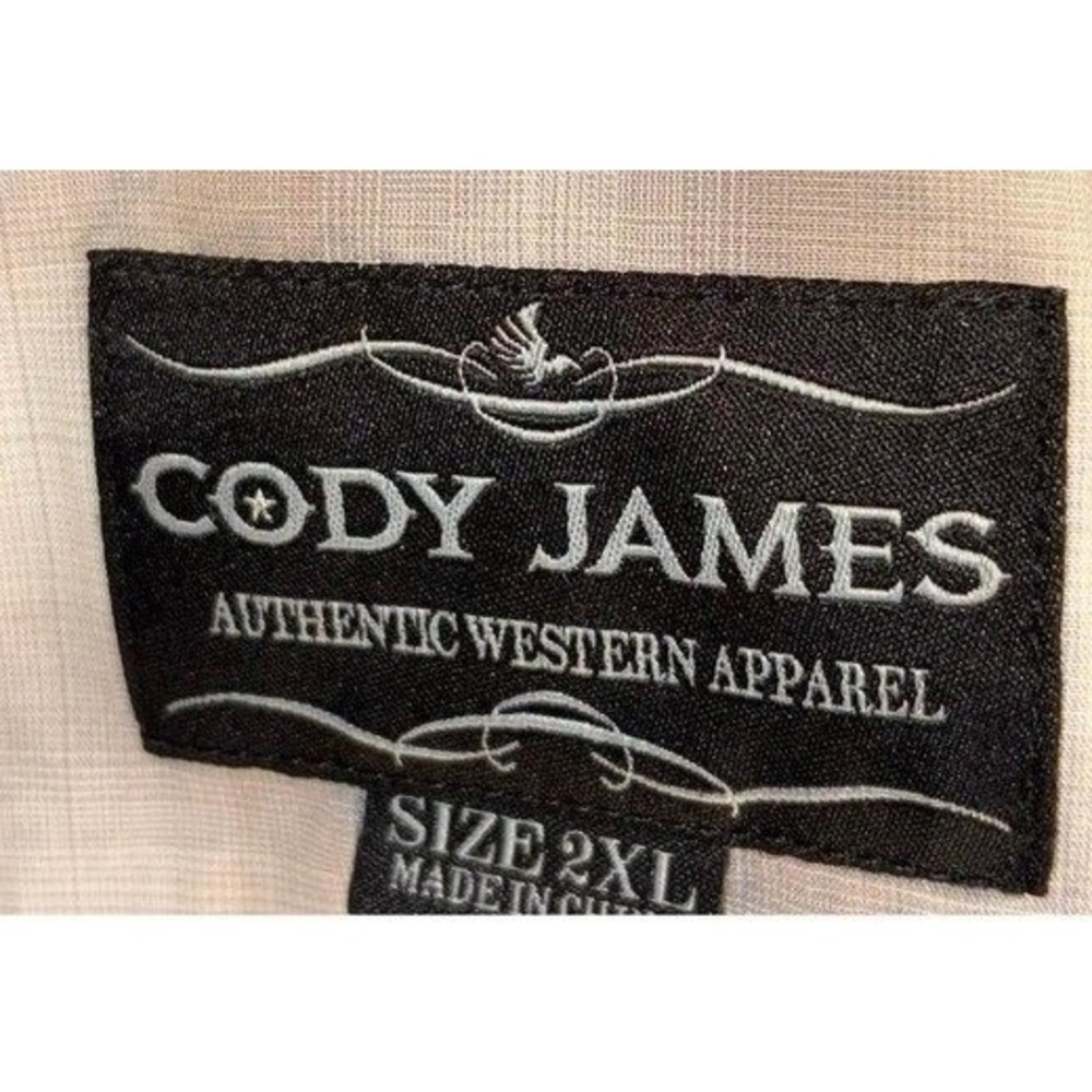 Cody James Salerno Western Plaid Pearl Snap Shirt Size 2XL Western Short Sleeve - Picture 3 of 6